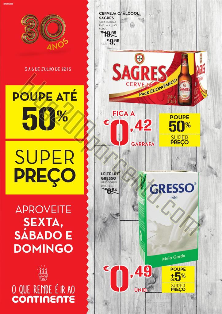 Antevisão Folheto CONTINENTE Fim de Semana de 3 a