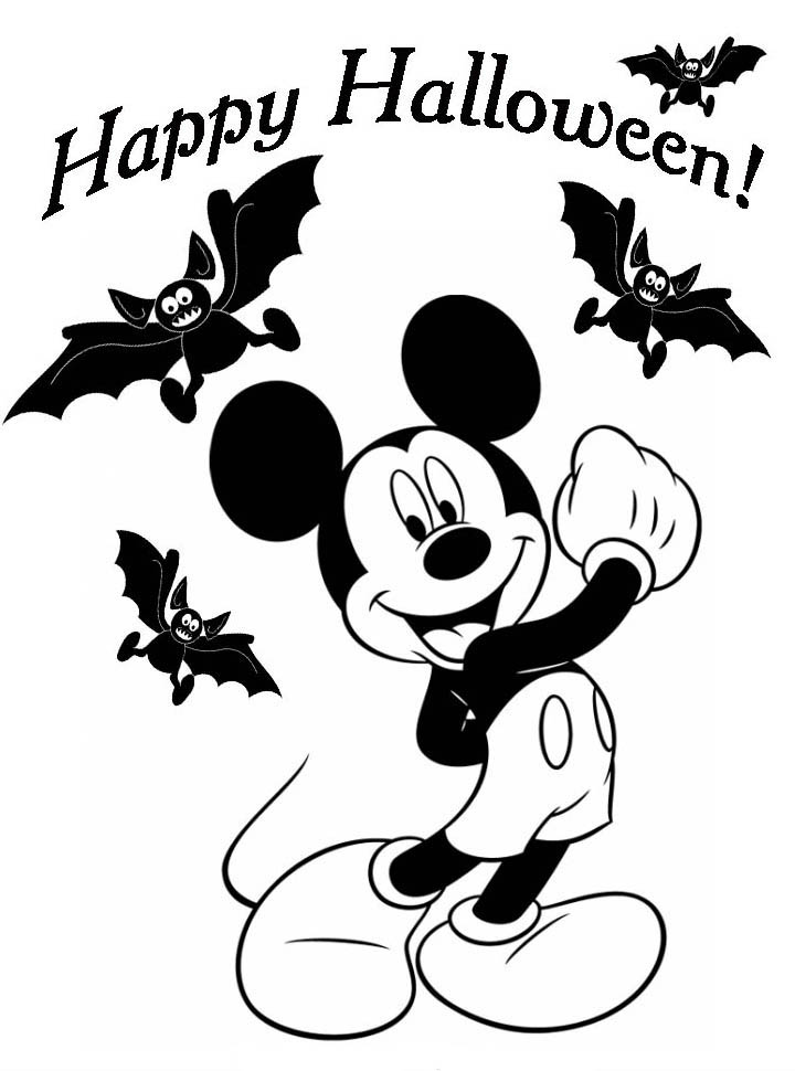 Pintar Desenho de Halloween do Mickey Mouse Disney