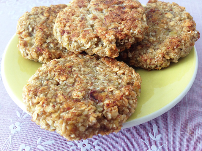 bolachas de aveia e banana