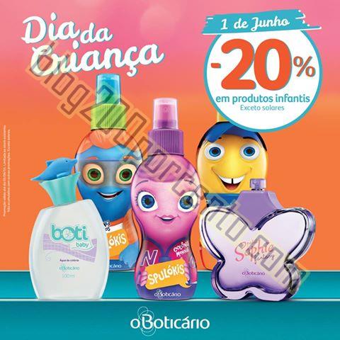 20% de desconto BOTICÁRIO Especial dia da Crianç