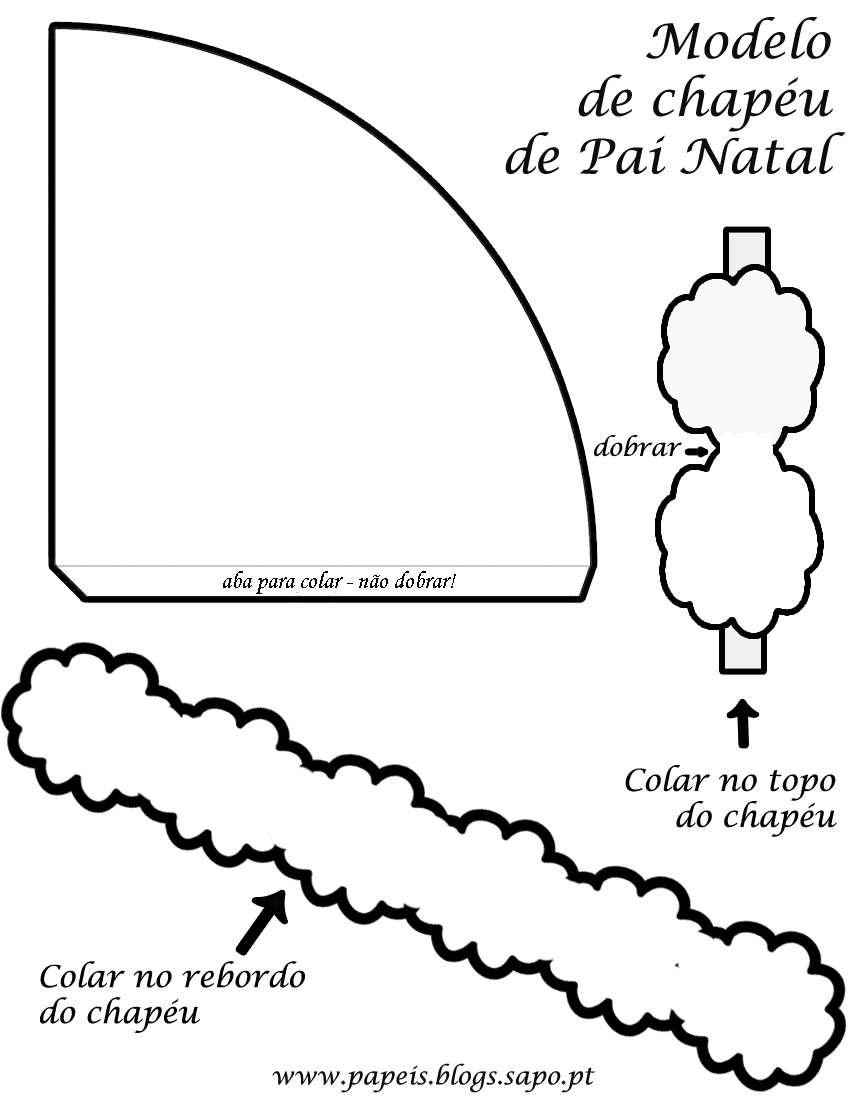 Pai Natal para Colorir - Brinquedos de Papel