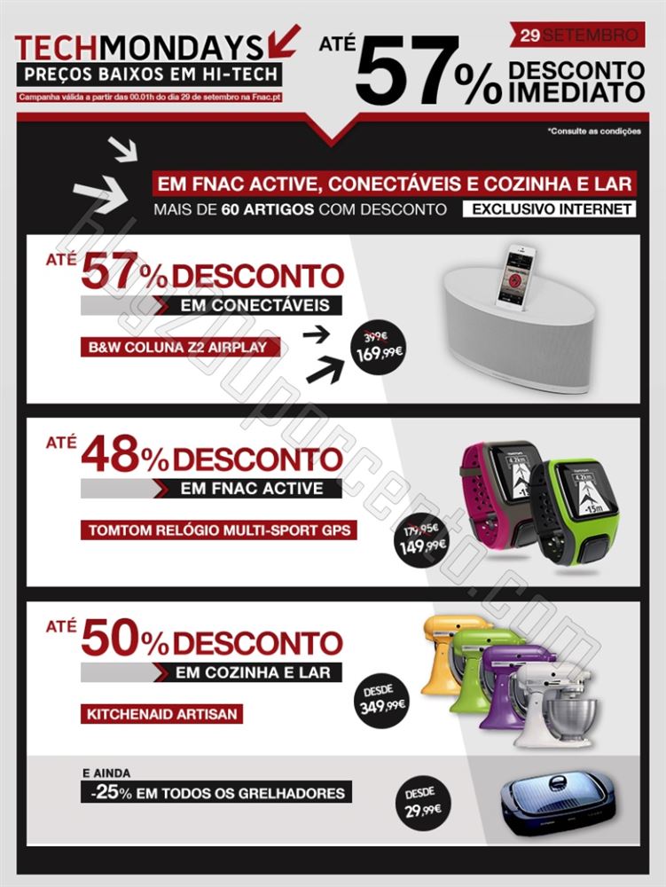 Até 57% de desconto FNAC Techmondays amanhã dia 29 setembro