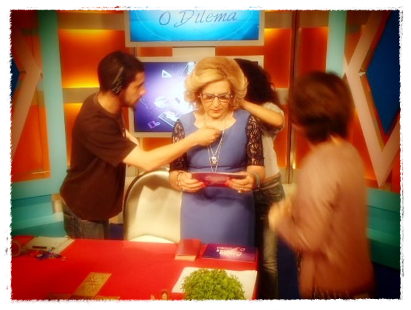 preparativos do programa A Vida nas Cartas