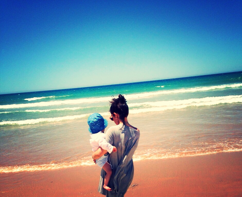 primeira vez na praia.JPG