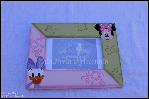 Cesta, caixa para ganchinhos e moldura 