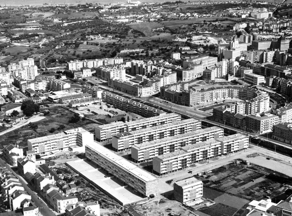Vista aérea de Alvalade ao Tejo